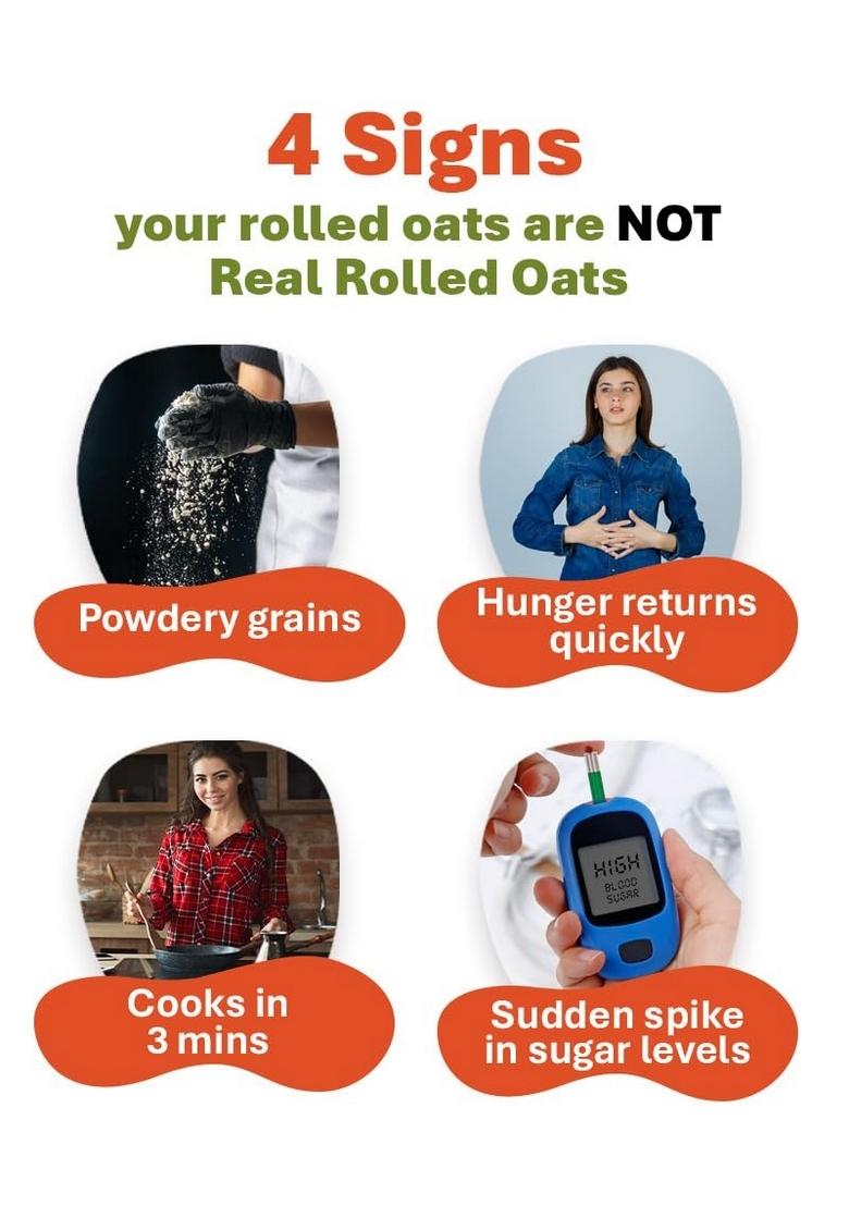 True Elements Rolled Oats 500G