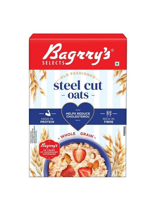 Bagrry'S Steel Cut Oats 500G Box | High In Dietary Fibre & Protein |Helps Weight Management Reducing Cholesterol Non Gmo Old Faishoned Oats| Breakfast Cereal
