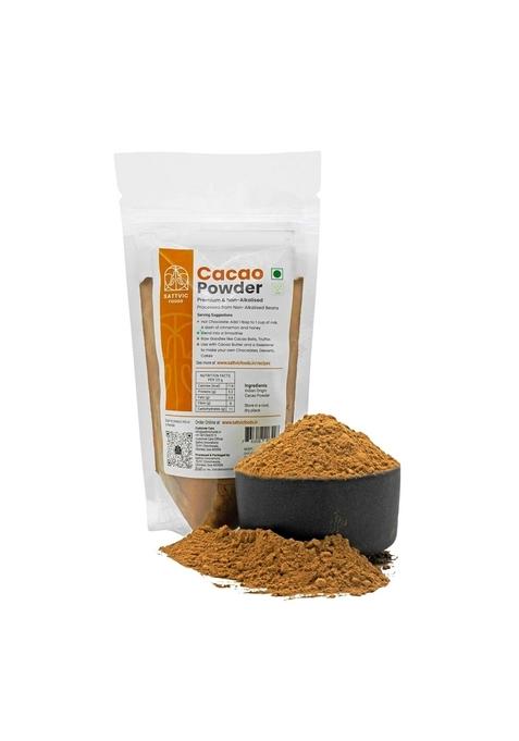 Sattvic Foods Artisanal Cacao Powder (100 G) Produced From Non-Alkalized Beans | Unsweetened Sourced Kerala High In Antioxidants Use Baking, Smoothies, Truffles