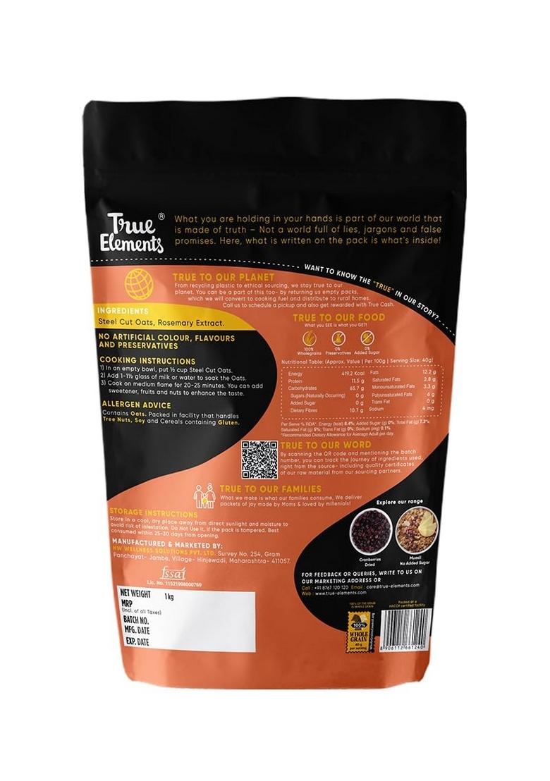 True Elements Steel Cut Oats 1Kg