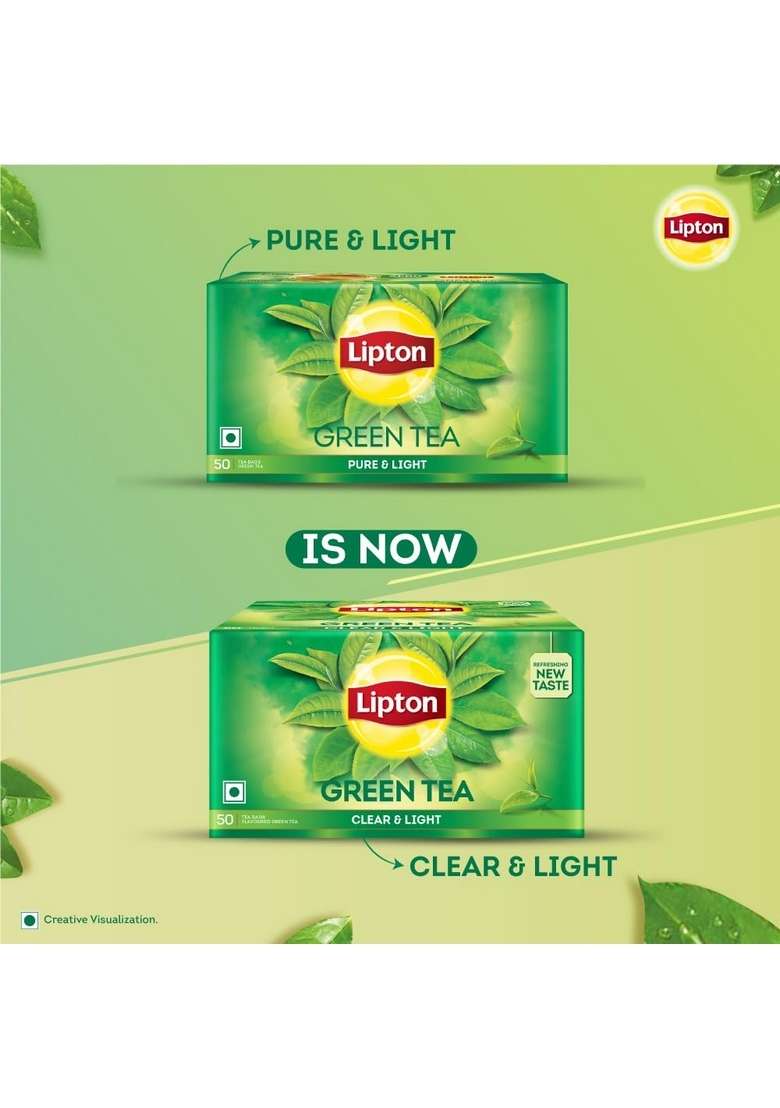 Lipton Clear & Light Green Tea Bags 100 Pcs - Indya