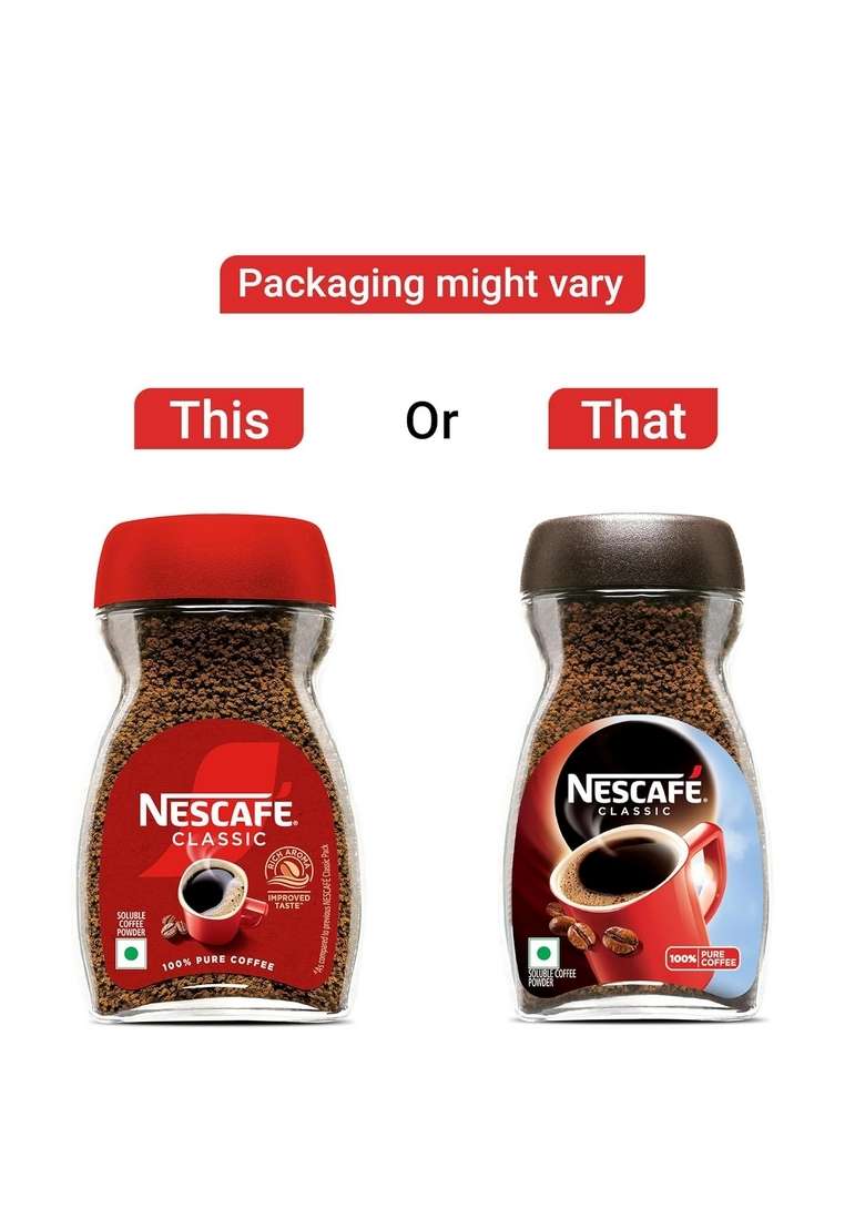 Nescafe Classic Instant Coffee Powder | Great Start To Your Morning 100% Pure 45G Jar - Indya