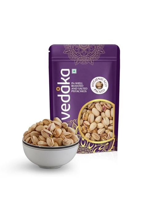 Vedaka Amazon Brand - Roasted And Salted California Pistachios | 250 G Rich In Protein & Dietary Fiber