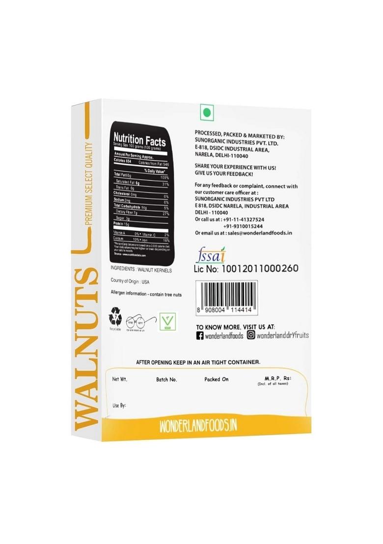 Wonderland Foods (Device) Walnuts Kernels, 200G, Dry Fruits