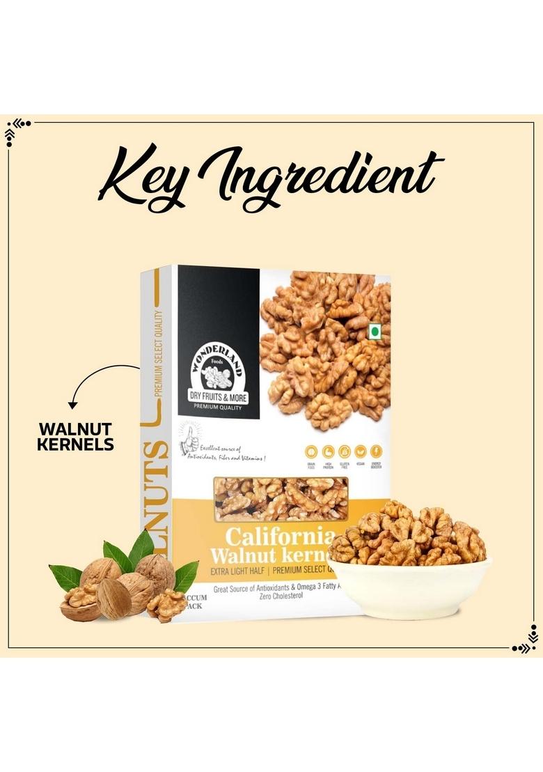 Wonderland Foods (Device) Walnuts Kernels, 200G, Dry Fruits