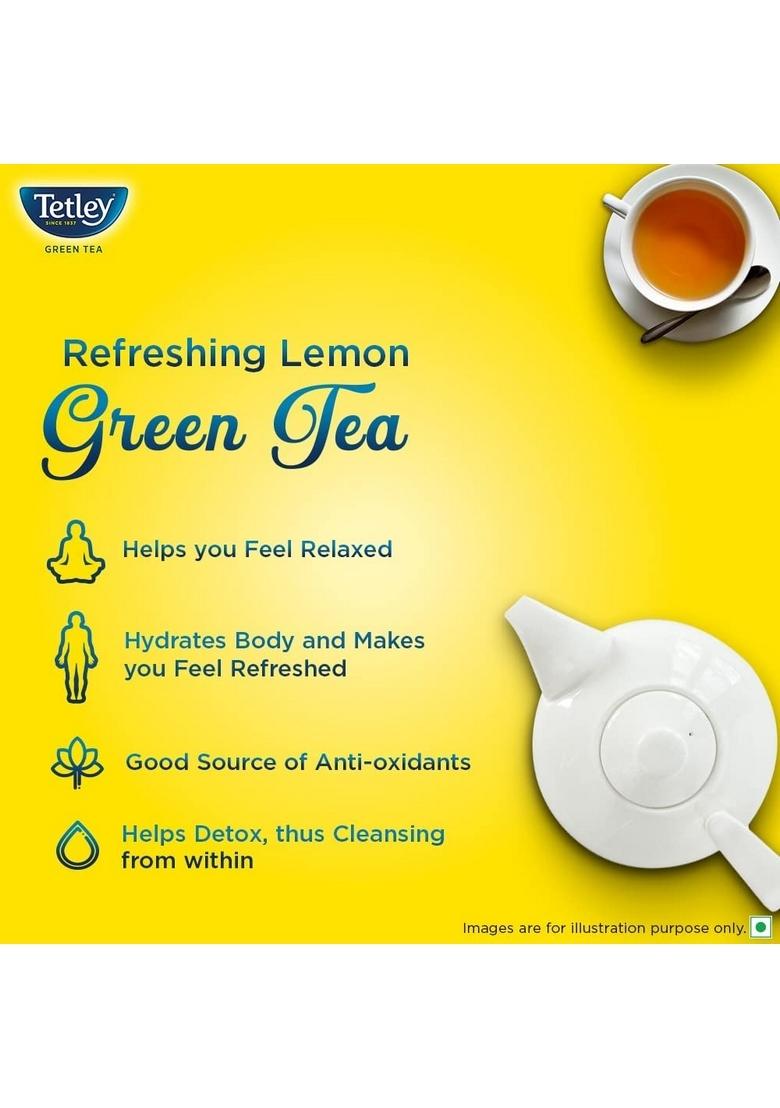 Tetley Long Leaf Green Tea, Lemon, 100G
