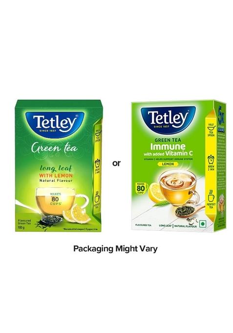 Tetley Long Leaf Green Tea, Lemon, 100G