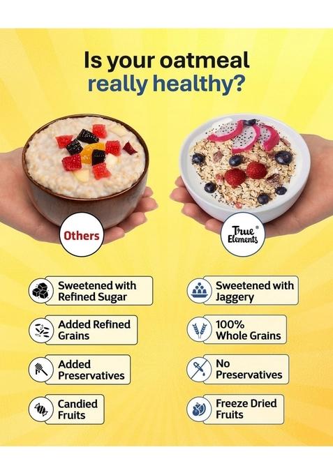 True Elements Whole Oatmeal 1Kg