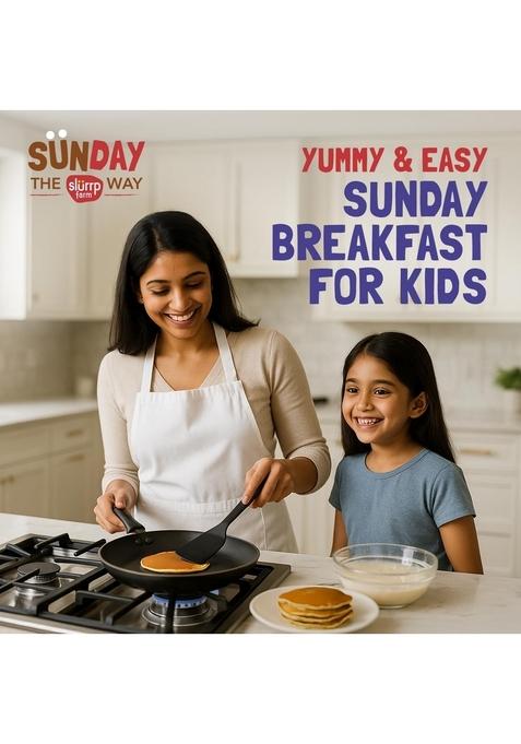 Slurrp Farm No Maida Pancake Mix | Instant Breakfast Made With Oats And Jowar 100% Vegetarian Eggless Healthy For Kids & Adults Real Blueberries- 150G