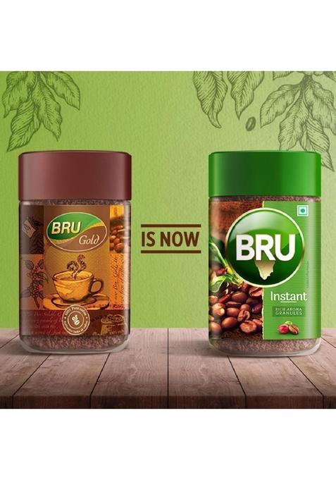 Bru Gold Instant Coffee Powder 100 G Jar, 100% Pure Ground From South India