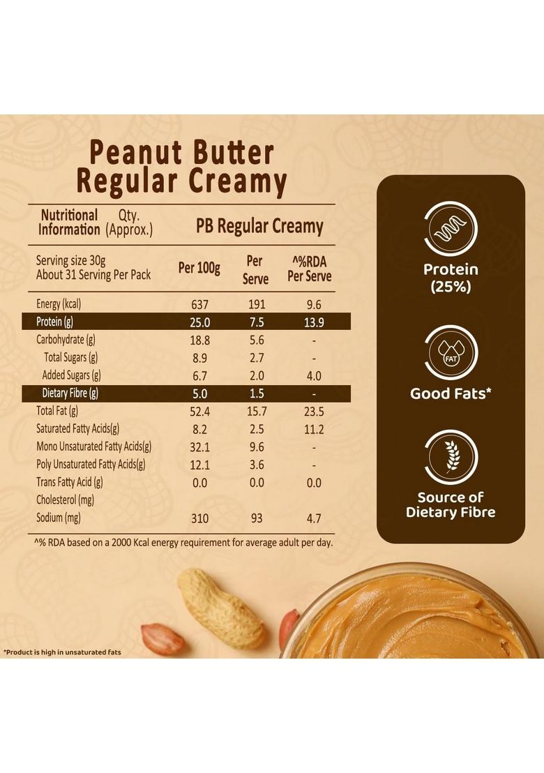 Sundrop Peanut Butter, Creamy, 924 Grams