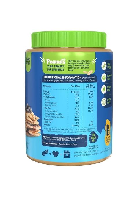 Alpino Classic Peanut Butter Crunch 1 Kg | 90% Roasted Peanuts High Protein Crunchy Gluten-Free