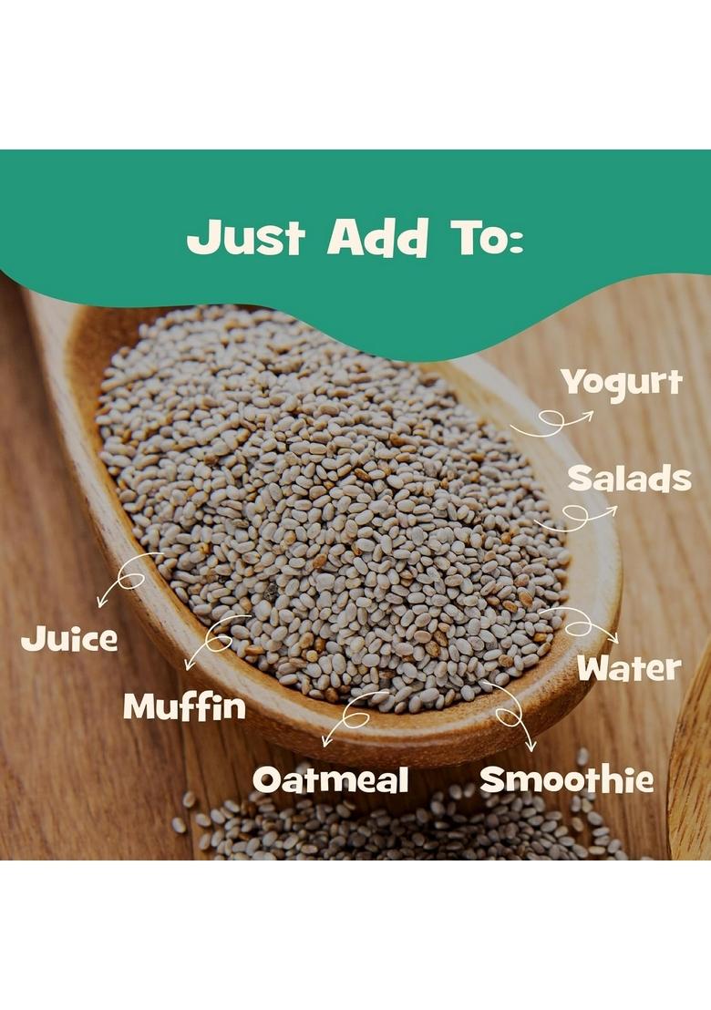 Nourish You Raw White Chia Seeds 150G | Gluten Free Super Source Of Calcium, Protein Fibre & Antioxidant Enriched With Omega 3 Zinc Diet Food Superfood Pack 1