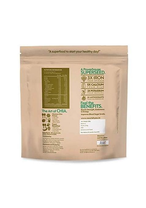 Nourish You Raw White Chia Seeds 150G | Gluten Free Super Source Of Calcium, Protein Fibre & Antioxidant Enriched With Omega 3 Zinc Diet Food Superfood Pack 1