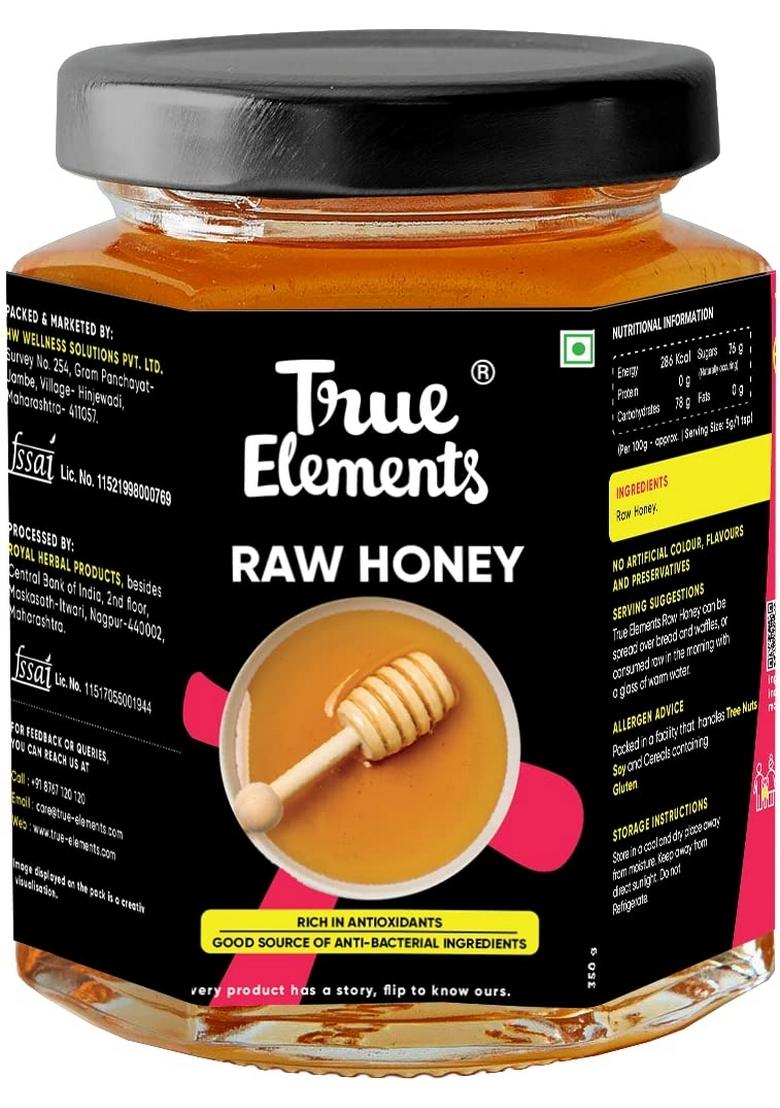 True Elements Raw Honey 350Gm