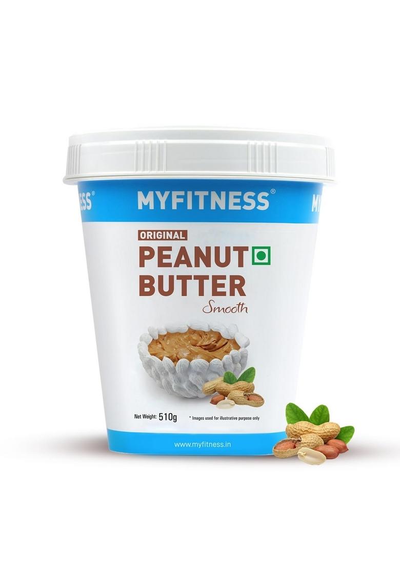 Myfitness Original Classic Peanut Butter Smooth 510G | 21G Protein To Boost Energy Tasty & Healthy Nut Spread Vegan Cholesterol Free, Gluten Free Zero Trans Fat Creamy