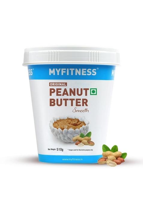 Myfitness Original Classic Peanut Butter Smooth 510G | 21G Protein To Boost Energy Tasty & Healthy Nut Spread Vegan Cholesterol Free, Gluten Free Zero Trans Fat Creamy