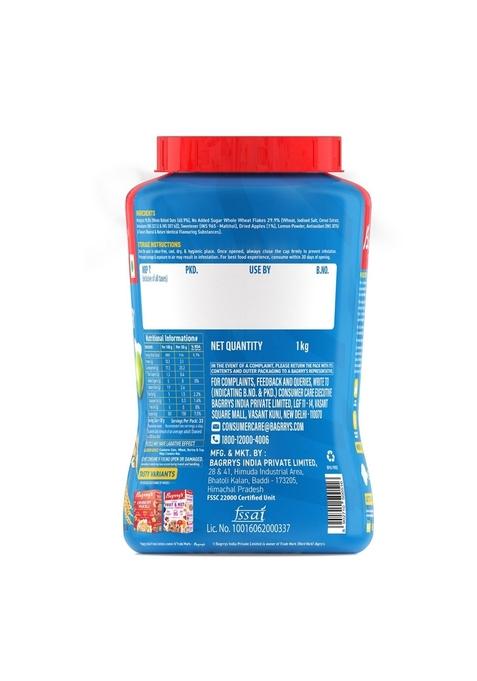 Bagrry'S Bagrry’S No Added Sugar Muesli 1Kg Jar | 0% 90% Whole Grains High Fibre & Protein Plant-Based Breakfast Cereal Nuts, Corn Flakes Ideal For Diabetics Weight Management Preservatives