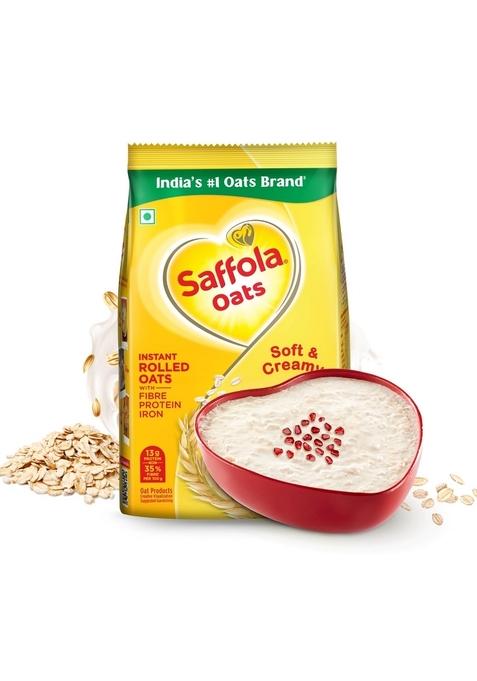 Saffola Oats | 200G Instant Rolled |Soft & Creamy |Power Of Protein, Iron Fibre Nutritious Grain