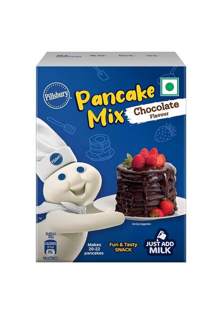 Pillsbury Chocolate Flavour Pancake Mix| 2-Minute Mix For Kids| No-Preservatives |500 Gram