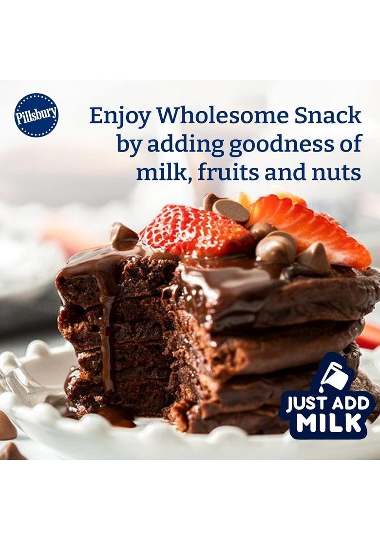 Pillsbury Chocolate Flavour Pancake Mix| 2-Minute Mix For Kids| No-Preservatives |500 Gram