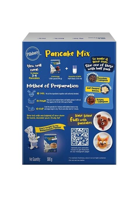 Pillsbury Chocolate Flavour Pancake Mix| 2-Minute Mix For Kids| No-Preservatives |500 Gram