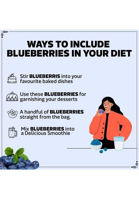 Wonderland Foods (Device) 250G Healthy & Tasty Californian Whole Dried Blueberry Jar | Dry Fruits