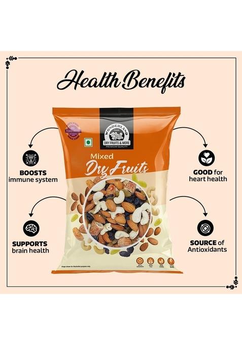 Wonderland Foods (Device) 200G Panchmewa Dry Fruits 5 In 1 Almonds, Cashews, Raisins, Coconut Slice And Dates Great Source Of Instant Energy Promotes Digestive Health Increases Levels