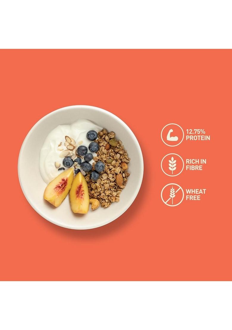 Nourish Organics Cinnamon Oats Granola, 270G Pack | Healthy And Nutritious Breakfast Cereals With Whole Nuts No Refined Sugar Clean Label