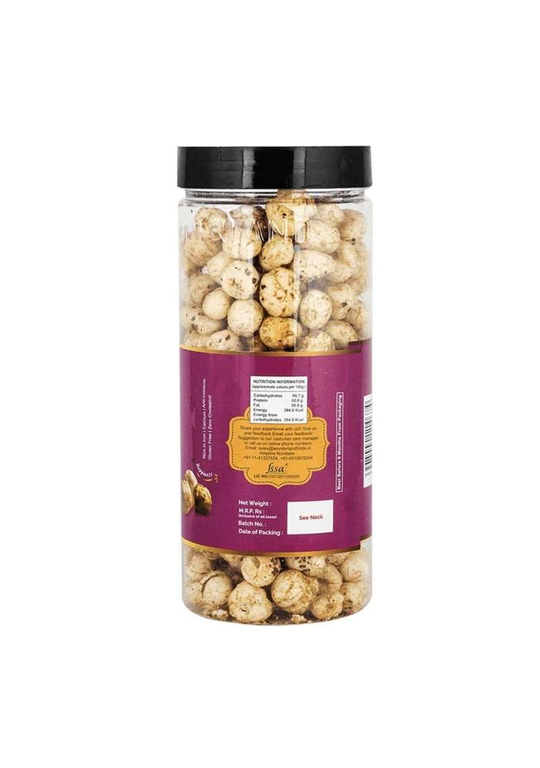 Wonderland Foods (Device) 100G Roasted & Flavoured Chaat Masala Makhana (Foxnut) Jar - Indya