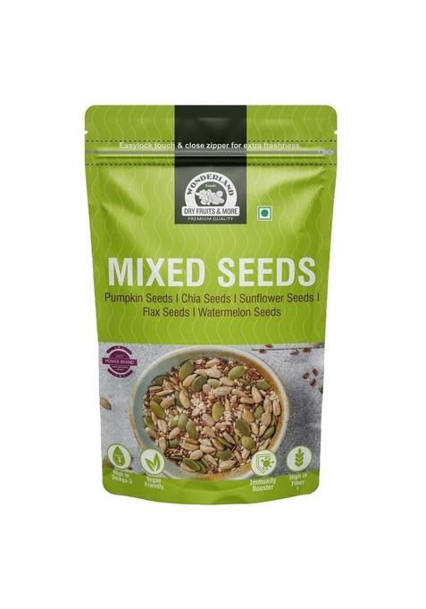 Wonderland Foods (Device) 250G Healthy Raw Mixed Seeds Pouch | Sunflower, Pumpkin, Watermelon, Chia & Flax