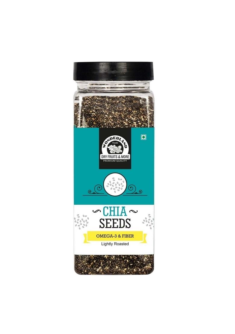 Wonderland Foods (Device) 200G Roasted Chia Seeds Jar | For Weight Management Rich In Calcium, Protein & Fibre Beat The Heat 100% Clean Eating Antioxidant