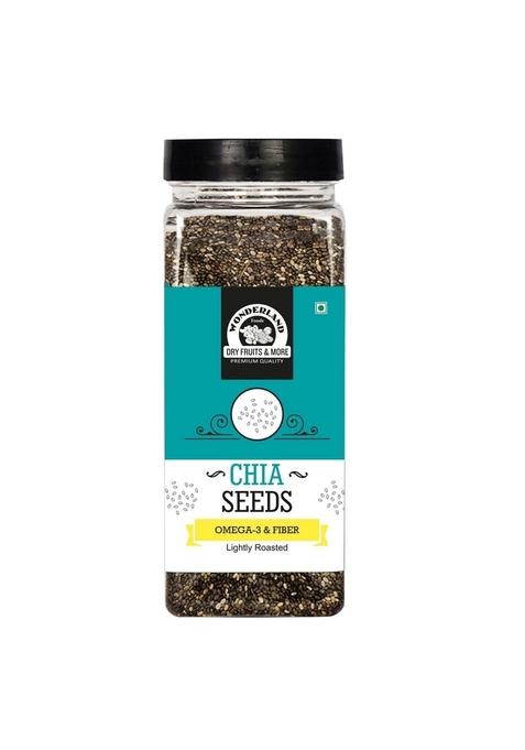 Wonderland Foods (Device) 200G Roasted Chia Seeds Jar | For Weight Management Rich In Calcium, Protein & Fibre Beat The Heat 100% Clean Eating Antioxidant