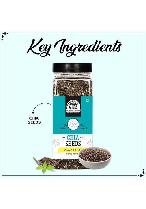 Wonderland Foods (Device) 200G Roasted Chia Seeds Jar | For Weight Management Rich In Calcium, Protein & Fibre Beat The Heat 100% Clean Eating Antioxidant