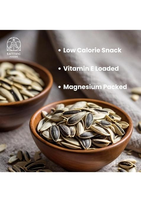 Sattvic Foods Raw Sunflower Seeds (250 G) | Indian Origin, Dehydrated And Ozonated Not Roasted, Unsalted For Eating Add To Salads, Trail Mixes, Roast, Make Pesto Dips