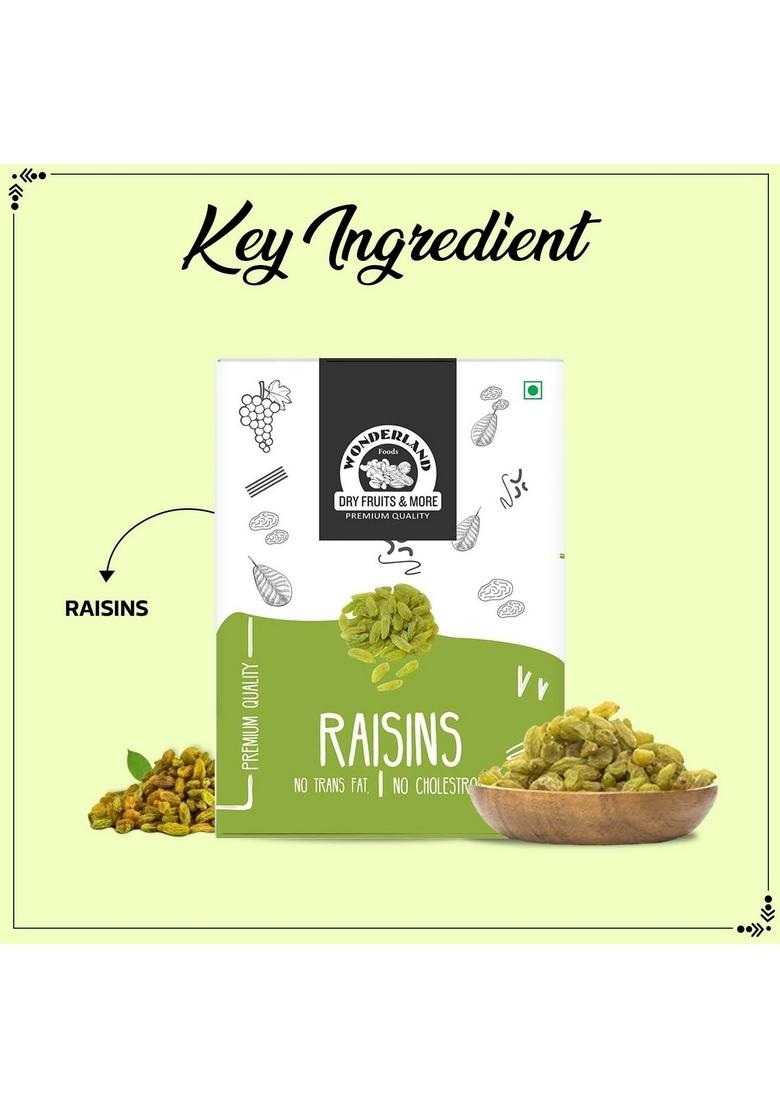 Wonderland Foods (Device) 200G Plain Green Raisin (Kishmish) Dried Grapes Box