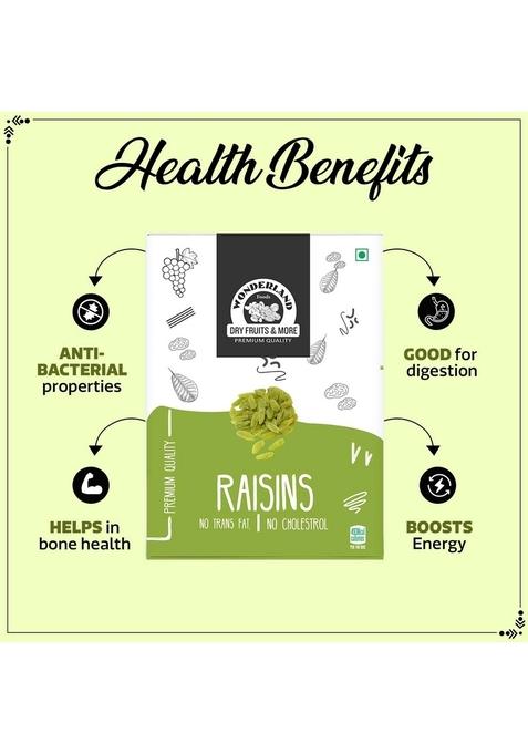 Wonderland Foods (Device) 200G Plain Green Raisin (Kishmish) Dried Grapes Box