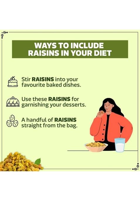 Wonderland Foods (Device) 200G Plain Green Raisin (Kishmish) Dried Grapes Box