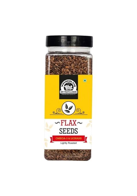 Wonderland Foods (Device) 200G Flax Seeds Alsi Jar | For Hair Growth Raw Eating Rich In Antioxidants Protein & Dietary Fibre, Source Of Iron Fibre