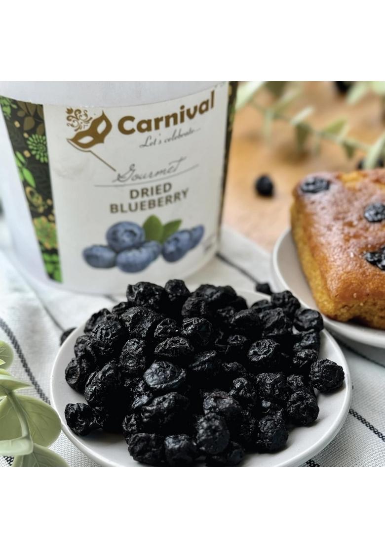 Carnival American Premium Dried Blueberry | Whole And Blueberry| Rich In Calcium Vitamin K| Healthy Tasty| No Added Preservatives| Ideal For Snacking 250Gram