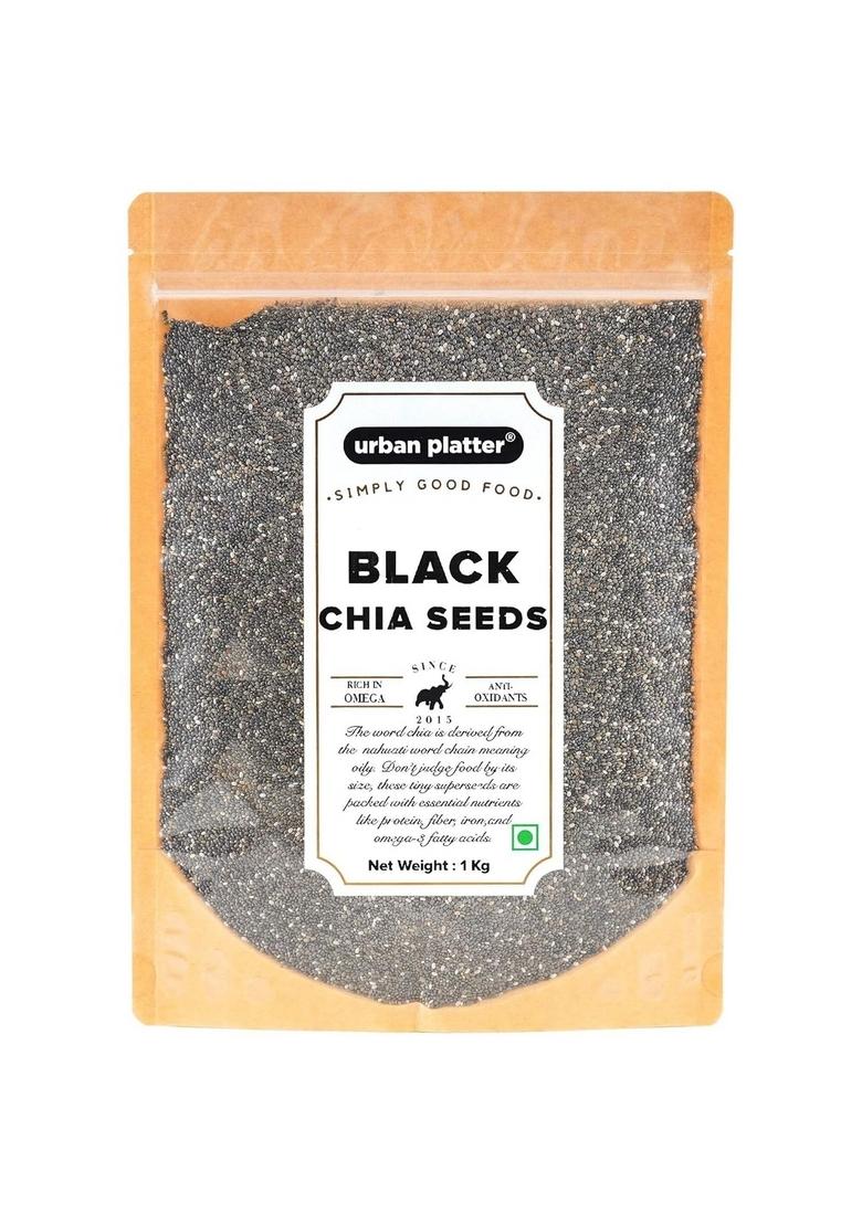 Urban Platter Black Chia Seeds, 1Kg (Rich In Omega-3, Fibre & Protein | Superfood)