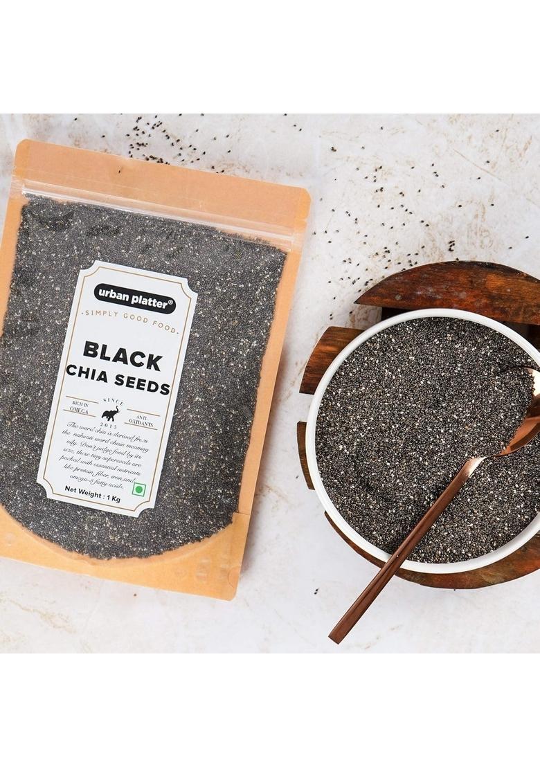 Urban Platter Black Chia Seeds, 1Kg (Rich In Omega-3, Fibre & Protein | Superfood)