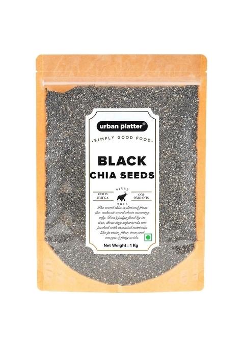 Urban Platter Black Chia Seeds, 1Kg (Rich In Omega-3, Fibre & Protein | Superfood)