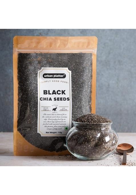 Urban Platter Black Chia Seeds, 1Kg (Rich In Omega-3, Fibre & Protein | Superfood)