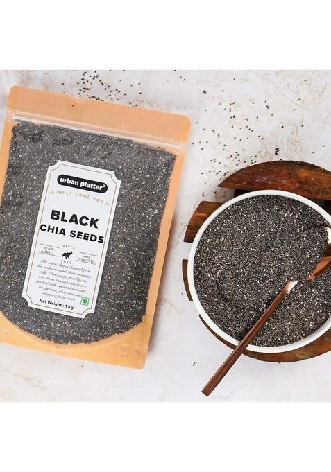 Urban Platter Black Chia Seeds, 1Kg (Rich In Omega-3, Fibre & Protein | Superfood)