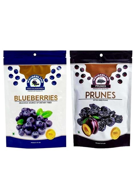 Wonderland Foods (Device) 350G Dried Fruits Berries Combo Of Blueberry 150G & Pitted Prunes 200G