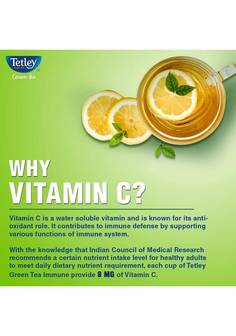 Tetley Green Tea Bags, Ginger Mint Lemon (50 Bags), 75 Grams, Pack Of 1