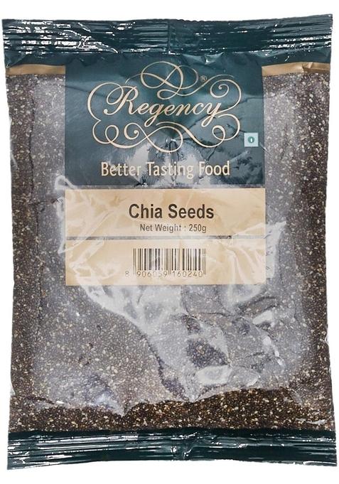 Regency Chia Seeds 250G | Raw & Clean Superfood For Weight Loss, Digestion Energy High Fiber, Omega-3 Rich Protein Smoothies Salads