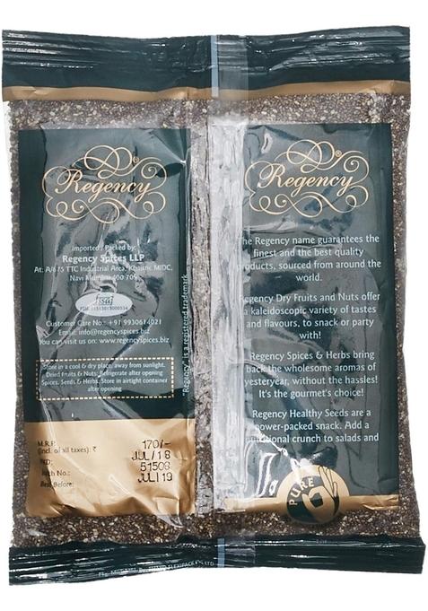 Regency Chia Seeds 250G | Raw & Clean Superfood For Weight Loss, Digestion Energy High Fiber, Omega-3 Rich Protein Smoothies Salads