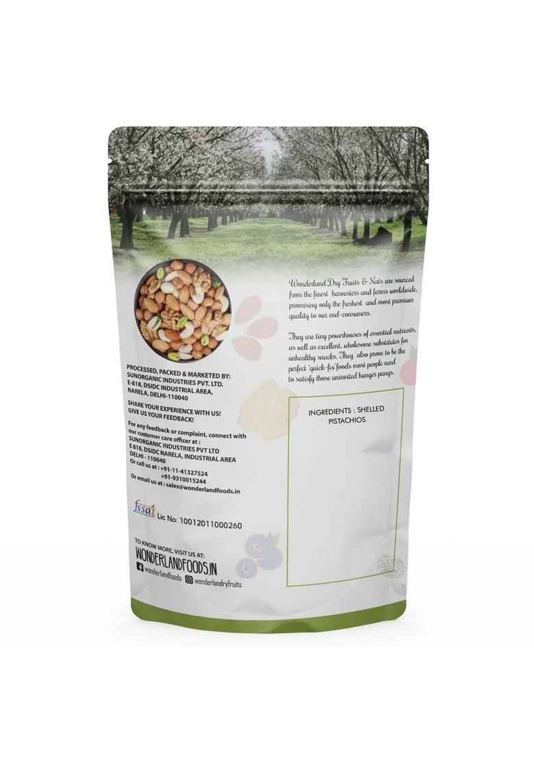 Wonderland Foods (Device) 200G American California Raw Shelled Kernels Unsalted Pistachios (Pista) Pouch